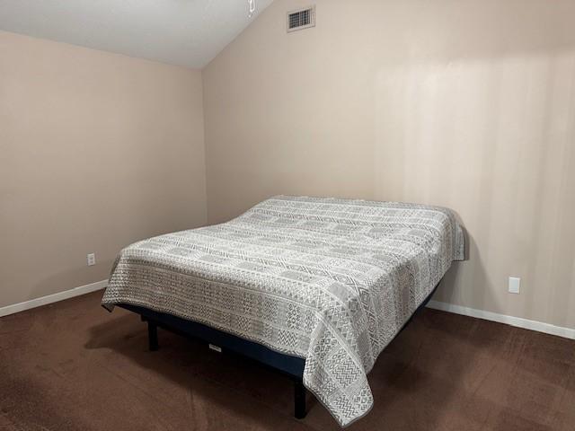 4418 Treasure Trl, Sugar Land, TX 77479 - bedroom featuring carpet and vaulted ceiling