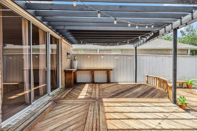 506 Fox Briar Ln, Sugar Land, TX 77478 - wooden terrace with a pergola