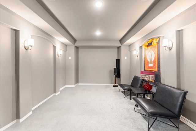 32647 Turning Springs Dr, Fulshear, TX 77423 - living area featuring carpet flooring and a raised ceiling