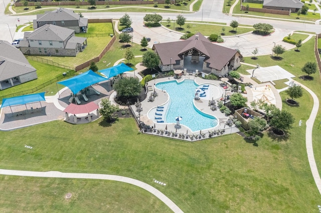 32647 Turning Springs Dr, Fulshear, TX 77423 - aerial view of a pool