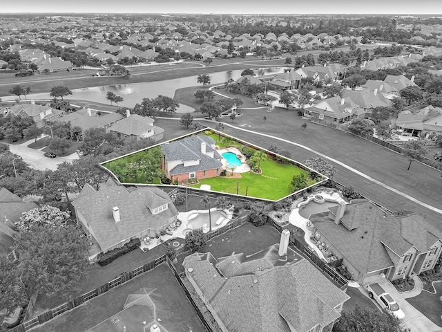 12702 Eagle Ledge Ln, Tomball, TX 77377 - aerial view of residential area featuring a nearby body of water and property boundaries highlighted