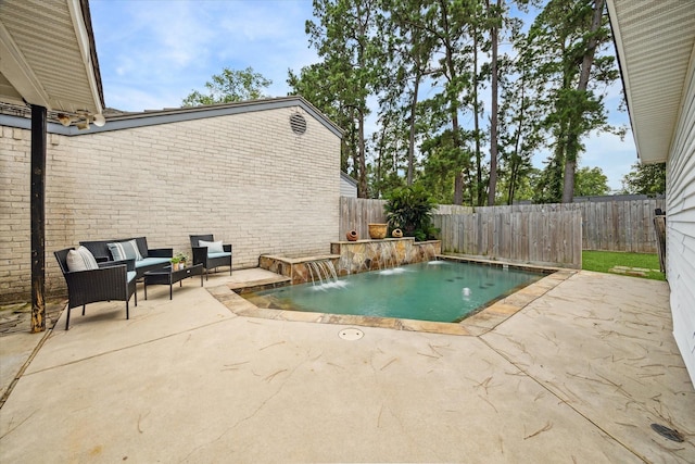 11937 Lakewood W Dr, Cypress, TX 77429 - view of swimming pool featuring a patio and a fenced backyard