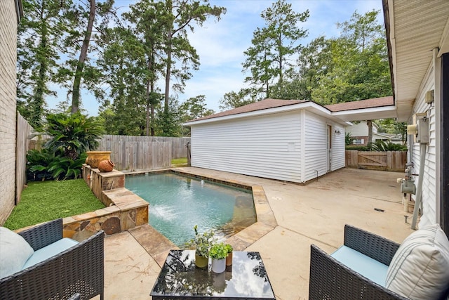 11937 Lakewood W Dr, Cypress, TX 77429 - view of swimming pool featuring a patio area and a fenced backyard