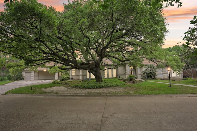 6230 Pebble Beach Dr, Houston, TX 77069 - view of property hidden behind natural elements featuring driveway, a front lawn, and a garage