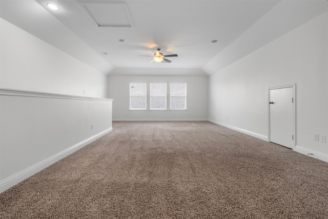 20123 Cascading Falls Blvd, Cypress, TX 77433 - carpeted spare room featuring ceiling fan and vaulted ceiling