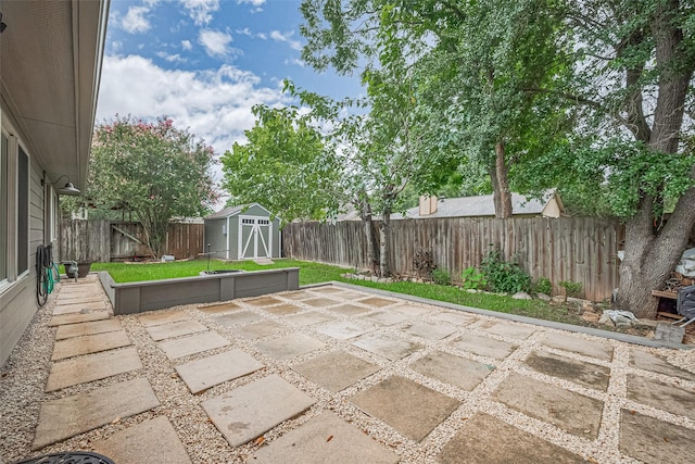 3407 Hillstone Dr, Sugar Land, TX 77479 - fenced backyard with a patio area and a shed