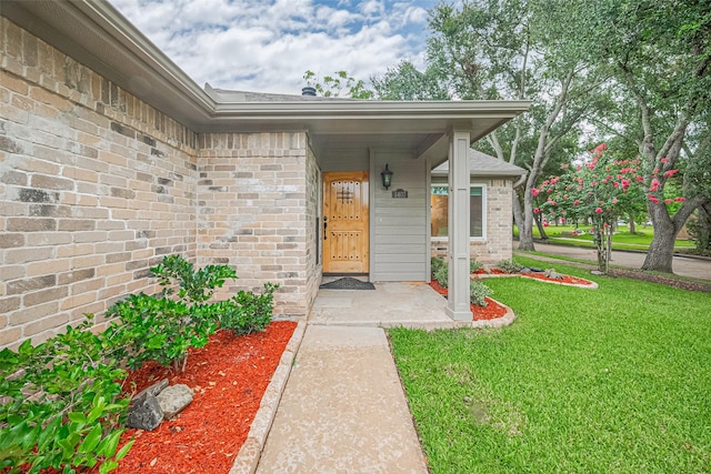 3407 Hillstone Dr, Sugar Land, TX 77479 - entrance to property featuring a yard and brick siding