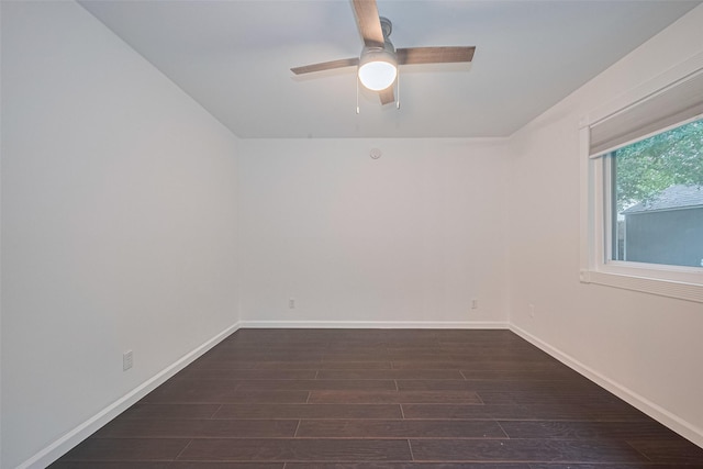 3407 Hillstone Dr, Sugar Land, TX 77479 - spare room with ceiling fan and dark wood-style floors
