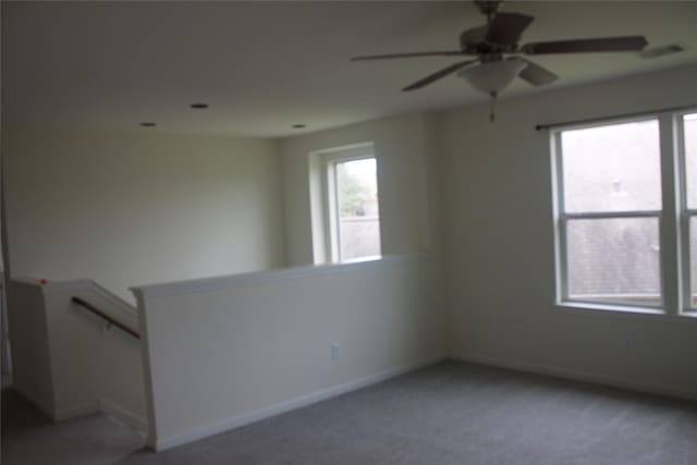 26350 Riley Glen Dr, Richmond, TX 77406 - spare room featuring ceiling fan and carpet flooring