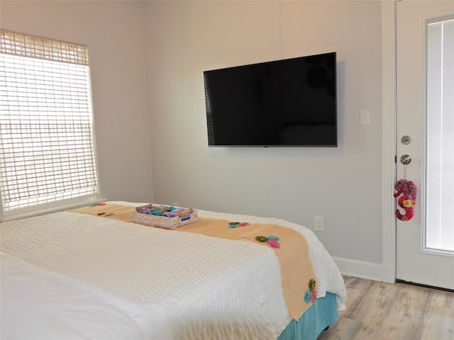 110 Pelican Pl, Surfside Beach, TX 77541 - bedroom with light wood-style flooring and multiple windows