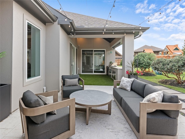 18114 Rainwater Creek Ln, Cypress, TX 77433 - view of patio / terrace featuring outdoor lounge area