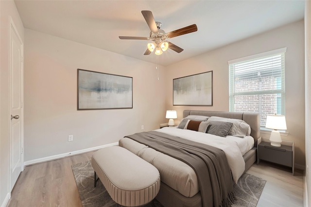 3227 Zephyr Park Ln, Katy, TX 77494 - bedroom featuring light wood-style floors and ceiling fan