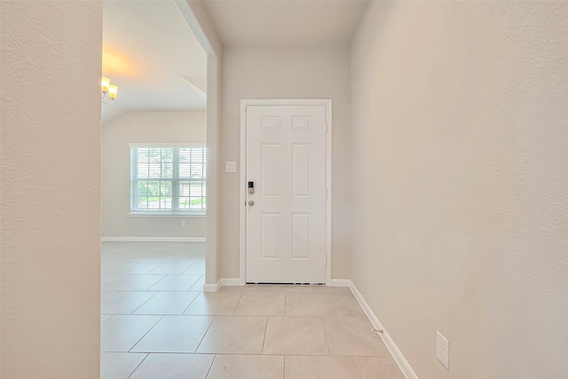 3227 Zephyr Park Ln, Katy, TX 77494 - entryway with light tile patterned flooring and lofted ceiling