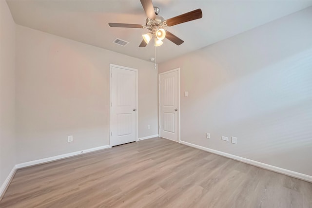 3227 Zephyr Park Ln, Katy, TX 77494 - spare room featuring light wood-style floors and ceiling fan