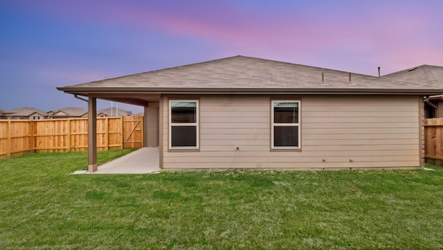 3227 Zephyr Park Ln, Katy, TX 77494 - back of house featuring a fenced backyard, a patio area, and roof with shingles