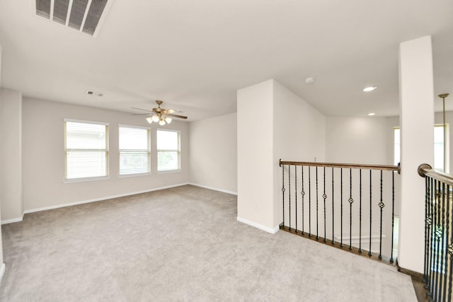 2714 Birchwood Meadow Ct, Katy, TX 77494 - spare room with a ceiling fan, carpet, and recessed lighting