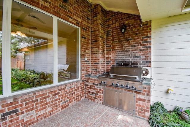 3003 Bernadette Ln, Houston, TX 77043 - view of patio / terrace with exterior kitchen
