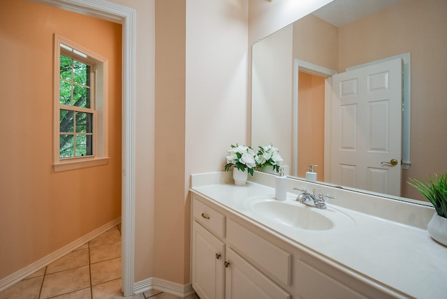 3003 Bernadette Ln, Houston, TX 77043 - bathroom featuring vanity and tile patterned flooring