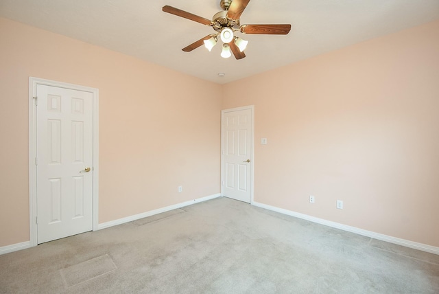 3003 Bernadette Ln, Houston, TX 77043 - spare room featuring light carpet and ceiling fan