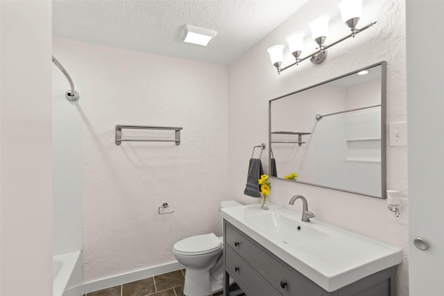 8101 Amelia Rd Unit 509, Houston, TX 77055 - full bath featuring vanity, a textured ceiling, bathing tub / shower combination, and tile patterned floors