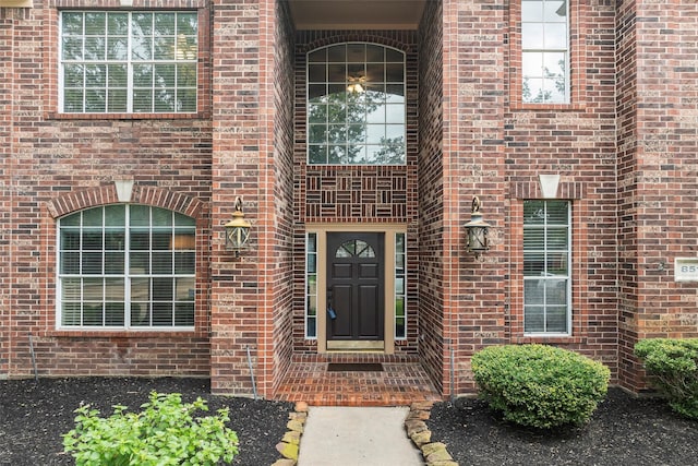 8511 Parmer Ct, Houston, TX 77064 - view of exterior entry featuring brick siding