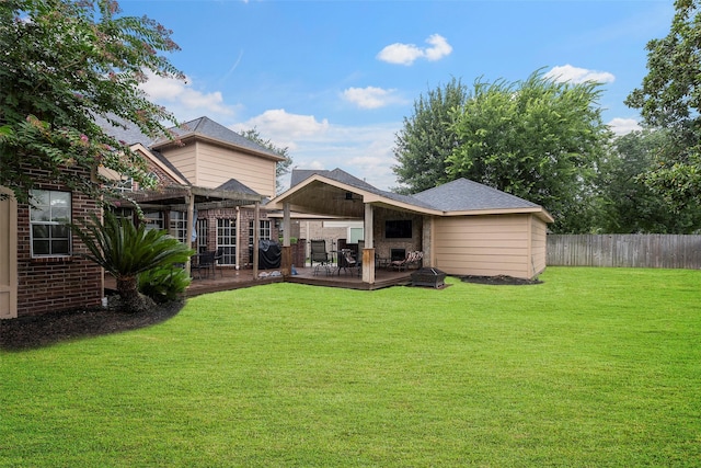 8511 Parmer Ct, Houston, TX 77064 - back of property featuring brick siding and a deck