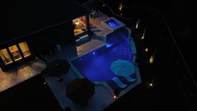 30 Madrone Terrace Pl, Tomball, TX 77375 - aerial view at twilight