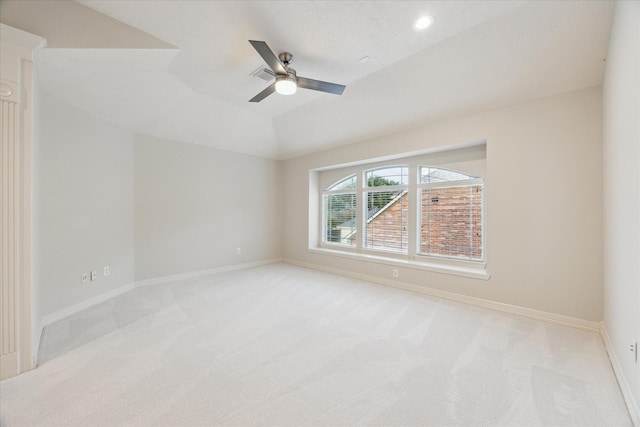 12410 Sonata Canyon Ln, Houston, TX 77041 - spare room with light carpet, a ceiling fan, and recessed lighting