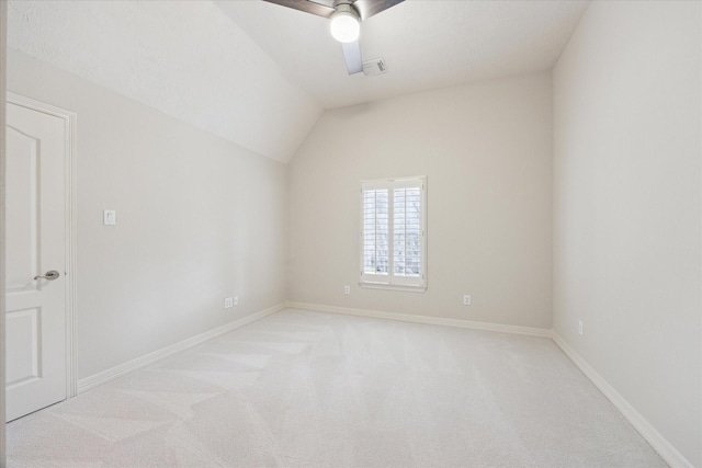 12410 Sonata Canyon Ln, Houston, TX 77041 - carpeted empty room with vaulted ceiling and ceiling fan