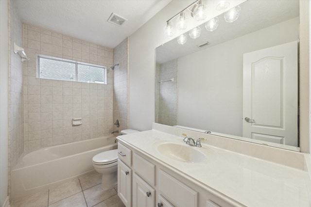 12410 Sonata Canyon Ln, Houston, TX 77041 - bathroom featuring shower / bath combination, vanity, and tile patterned floors