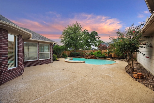12410 Sonata Canyon Ln, Houston, TX 77041 - view of swimming pool with a patio area, a pool with connected hot tub, and a fenced backyard