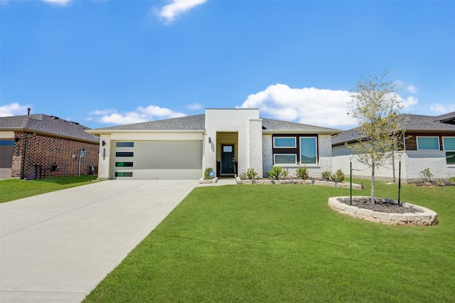 29918 Reagans Ranch Dr, Katy, TX 77494 - view of front of property with an attached garage, concrete driveway, and a front yard