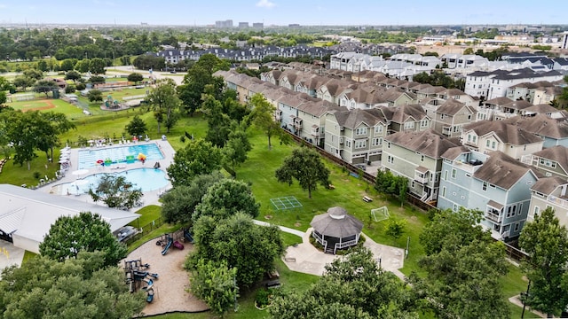 1161 Beasley Hills Ln, Houston, TX 77008 - aerial view of a pool area