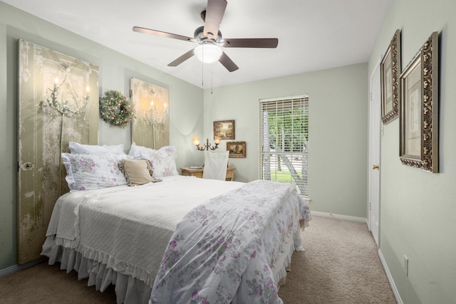 5610 Edgewick Ct, Houston, TX 77069 - bedroom with carpet floors and ceiling fan