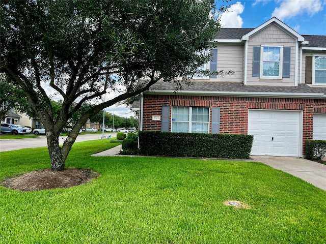 8303 Gros Ventre Ln, Houston, TX 77095 - view of front of property featuring roof with shingles, driveway, and brick siding