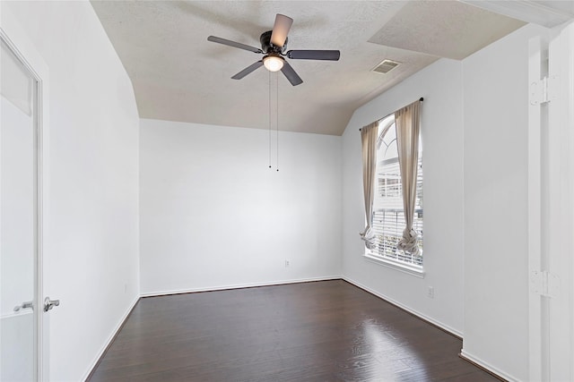 23307 W Pine Ivy Ln, Tomball, TX 77375 - empty room with ceiling fan, wood finished floors, and a textured ceiling