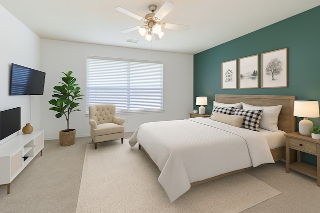 23307 W Pine Ivy Ln, Tomball, TX 77375 - carpeted bedroom featuring ceiling fan and baseboards