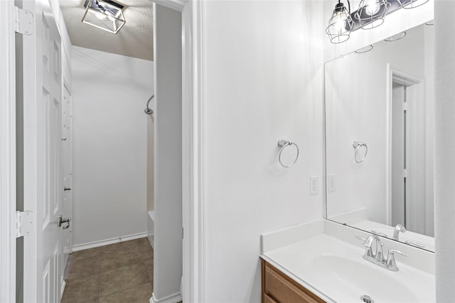 23307 W Pine Ivy Ln, Tomball, TX 77375 - full bathroom with vanity, tub / shower combination, and tile patterned floors
