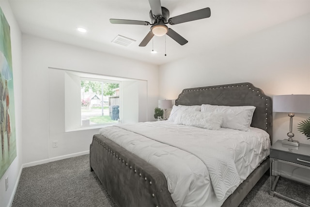 4330 Heite St, Houston, TX 77022 - carpeted bedroom with baseboards and a ceiling fan