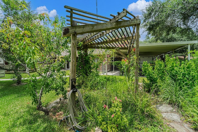 2505 Mary Ave, Pearland, TX 77581 - view of yard featuring a pergola