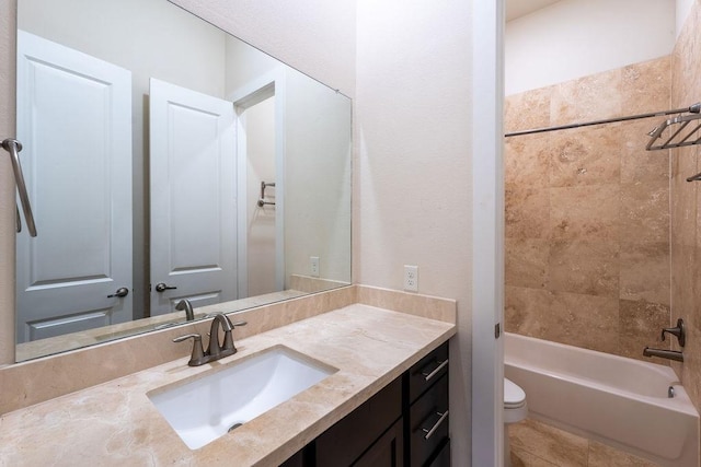 94 N Hutcheson St, Houston, TX 77003 - bathroom featuring vanity, shower / bath combination, and tile patterned flooring