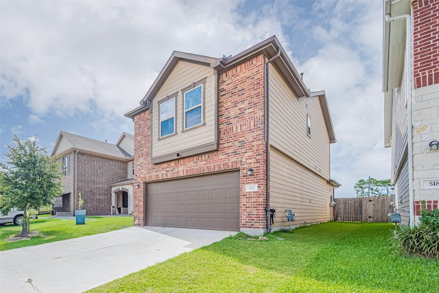 602 Willow Briar Dr, Houston, TX 77090 - view of front facade featuring brick siding, a garage, and concrete driveway