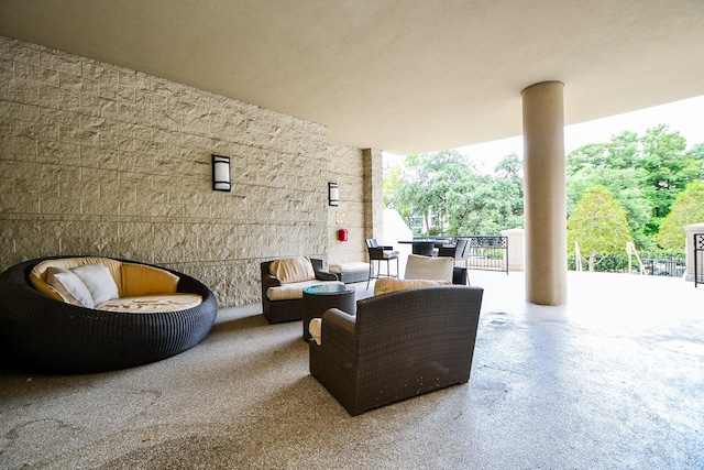 5005 Hidalgo St Unit 210, Houston, TX 77056 - view of patio / terrace with outdoor lounge area