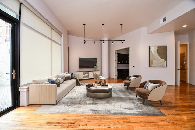 5005 Hidalgo St Unit 210, Houston, TX 77056 - living room featuring healthy amount of natural light and wood finished floors