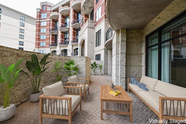 5005 Hidalgo St Unit 210, Houston, TX 77056 - view of patio / terrace with outdoor lounge area