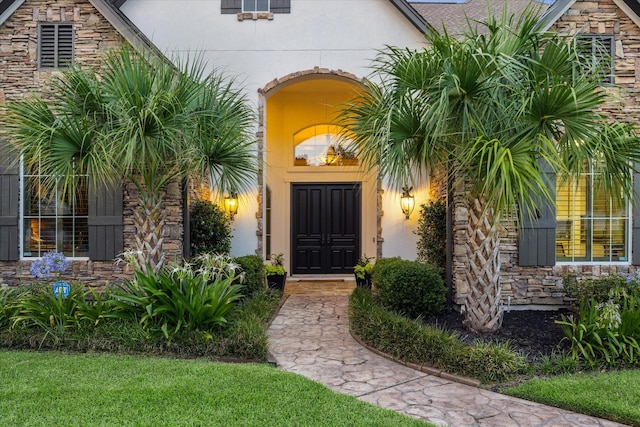 5214 Bristol Bank Ct, Houston, TX 77041 - entrance to property with stucco siding and stone siding