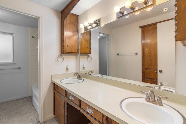2718 Stratford St, Pearland, TX 77581 - bathroom featuring double vanity and tub / shower combination
