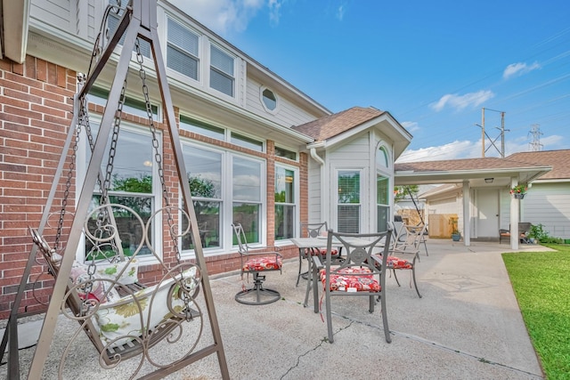 4106 Alice Dr, Sugar Land, TX 77478 - view of patio / terrace with outdoor dining area