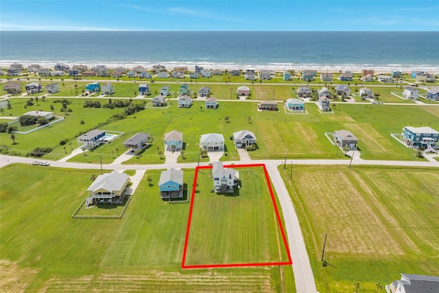 18614 Warrior Rd, Galveston, TX 77554 - view of property location featuring property parcel outlined and a large body of water