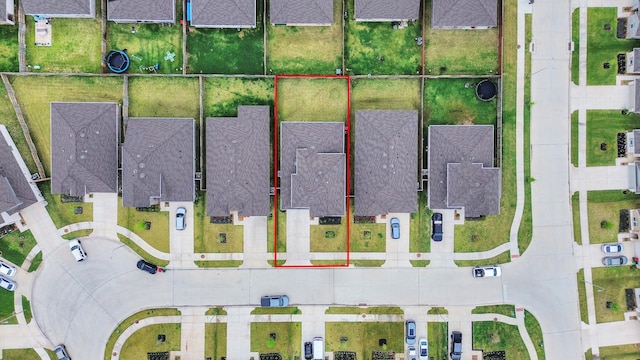 4985 Blue Beetle Ridge Dr, Katy, TX 77493 - aerial perspective of suburban area with property parcel outlined
